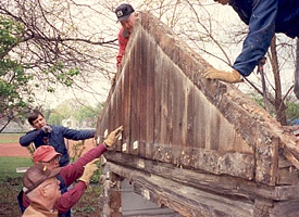 Dismantling behind Christ Church