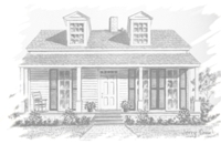 Provencal Weir House drawing